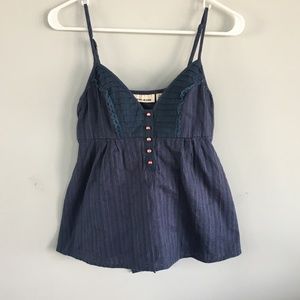 DKNY Dark Blue Baby Doll Top